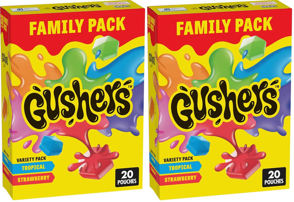 Gushers Fruit Flavored Snacks Variety Pack, 20 Ct, 16 oz