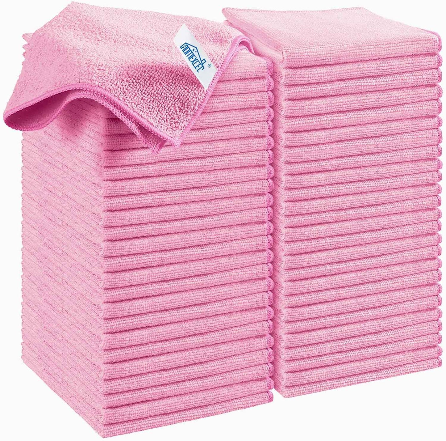 HOMEXCEL Microfiber Cleaning Cloth, Kitchen Towels 12 Pack, Lint Free, Scratch-Free, Highly Absorbent, Reusable Dish Towels for Kitchen and Household