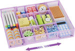 Marbrasse Expandable Desk Drawer Organizer, Mesh Drawer Organizer Tray with 10 Adjustable Compartments, Desk Organizers and Accessories, 5 Dividers Drawer for Office Supplies, Makeup & Vanity (Black)