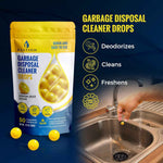 Bastion lemon zest scented 50-count garbage disposal cleaner drops & deodorizer pods for kitchen sink