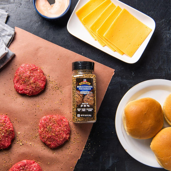 McCormick Grill Mates Worcestershire Pub Burger Seasoning, 10.62 oz, Gluten Free, Artificial Flavor Free