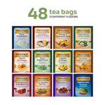 Twinings 48 Tea Bags Herbal Variety Pack, 12 Flavors, Caffeine-Free, Individually Wrapped