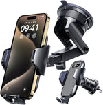 [True Military-Grade] Car Phone Holder VANMASS [Upgraded Strongest Suction&Clip] Cell Phone Mount for Dashboard Windshield Vent Wall,Truck Cradle Stand for iPhone 17 Pro Max 16 15 14 Android,Ink Black
