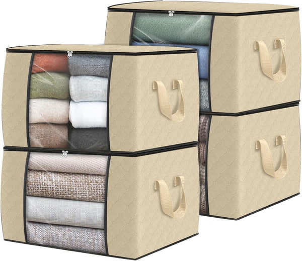6 pack storage bags for clothes and blanket organization