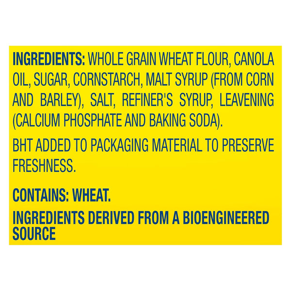 Whole grain wheat crackers in a 20 oz party size box