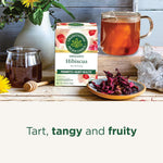 Organic Hibiscus Tea - 16 Tea Bags - Kosher, Non-GMO, Caffeine-Free, Compostable