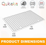 10" x 15" Heavy Duty Stainless Steel Wire Racks for Baking, Grilling, Roasting - Oven & Dishwasher Safe - Silver