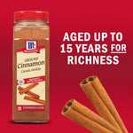 McCormick Ground Cinnamon, 18 oz, premium quality, non GMO, aged up to 15 years, sweet and savory dishes