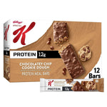 Special K Bar Protein Meal Bars, 12g Protein Snacks, 12 Count, 19oz Box, Chocolatey Chip Cookie Dough