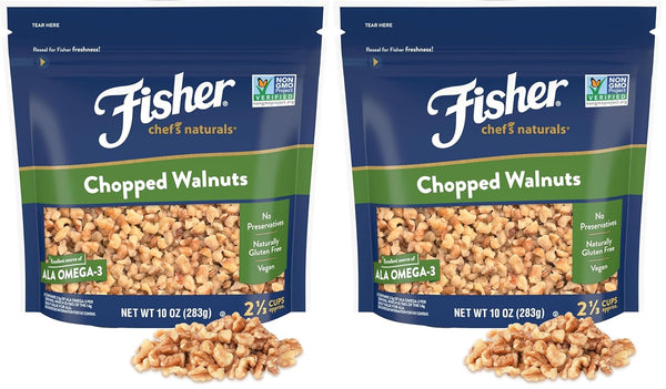 Fisher Chef's Naturals Walnut Halves & Pieces 16 oz for Baking and Cooking