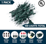 Joiedomi 100-count mini warm white fairy lights, 19.4 FT green wire string lights for patio, dorm, classroom, bedroom, holiday, party, garland, birthday, festival decoration