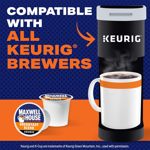 Maxwell House Breakfast Blend Mild Roast K-Cup Coffee Pods, 84-count box
