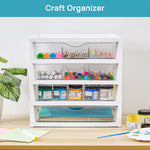 4-Tier Clear Desk Organizer for Office Supplies and Storage