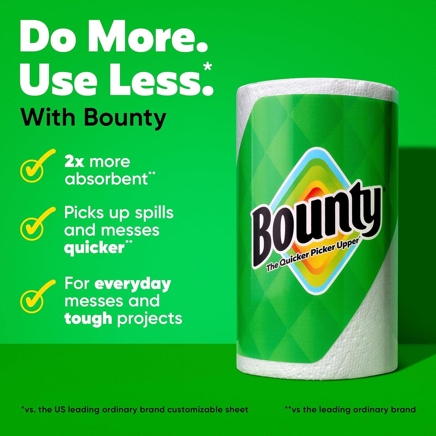 Bounty Select-A-Size Paper Towels, 8 Triple Rolls, White, Absorbent and Reliable