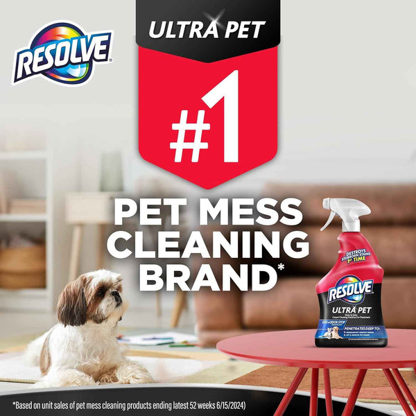 Resolve Ultra Pet Carpet Cleaner Spray for tough stains and odors, 32oz bottle, 1 pack