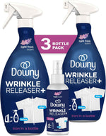 Downy Wrinkle Releaser Spray Travel Size 16.9 Oz Pack of 2 Removes Wrinkles, Static, and Odors