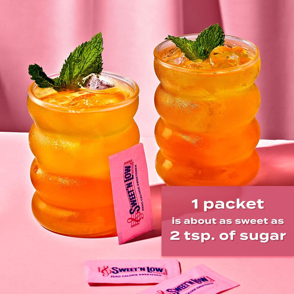 Sweet'N Low Zero Calorie Sweetener Packets, 400 Ct, Kosher & Gluten Free, Low Glycemic Index