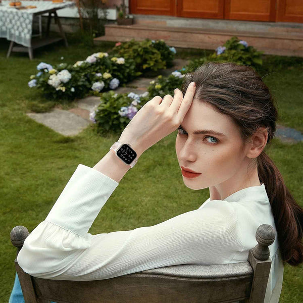Witzon Floral Band Compatible with Apple Watch Bands For Women 40mm 41mm 38mm 42mm 44mm 45mm 46mm 49mm, Engraved Cute Flower Silicone Dressy Strap for iWatch Series 11 10 9 8 7 6 5 4 3 2 SE Ultra