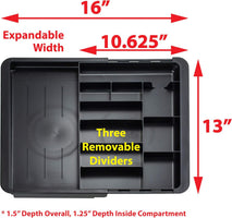 Adjustable drawer organizer tray for office and home use