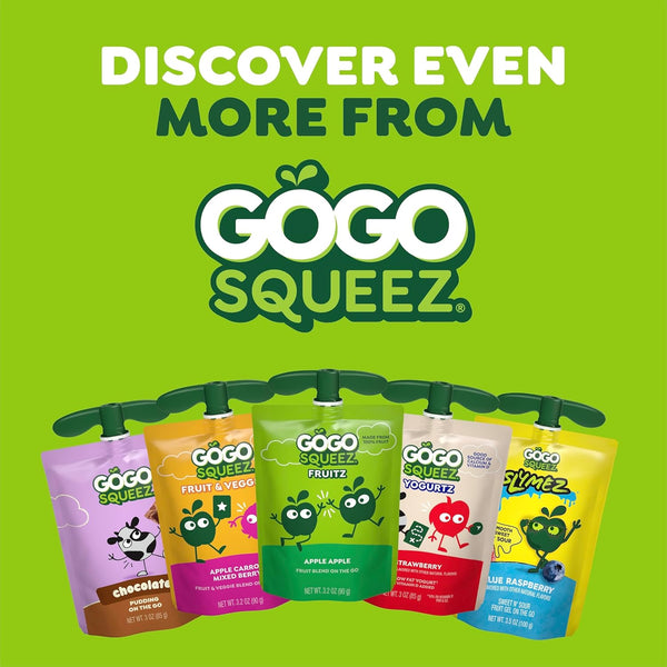 GoGo squeeZ PuddingZ Variety Pack, Chocolate and Vanilla Pudding Snack, 20 Pouches, BPA Free