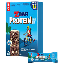 Zbar Protein Cookies 'N Creme Crispy Snack Bars, 15-pack, made with organic oats, non-GMO, 5g protein, gluten free