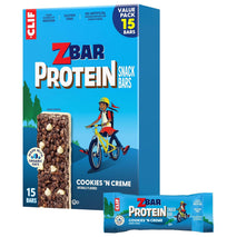 Zbar Protein Cookies 'N Creme Snack Bars Made with Organic Oats Non-GMO Gluten Free