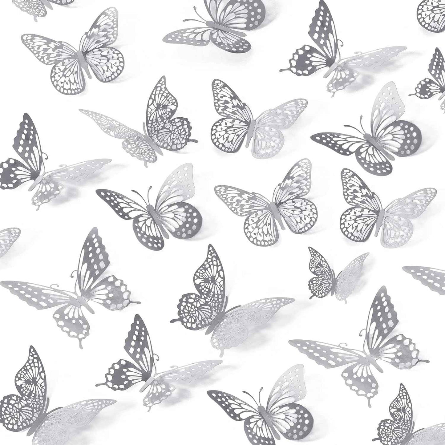 SAOROPEB 3D Butterfly Wall Decor - 48 Pcs, 4 Styles, 3 Sizes, Gold Butterfly Decorations for Birthday & Party Celebrations, Removable Stickers