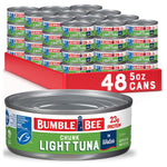 Bumble Bee Wild Caught Skipjack Tuna In Water, 5 oz Cans (Pack of 24) - Low Carb, Gluten Free, Kosher