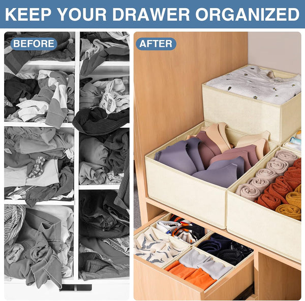 Drawer Organizer Clothes 12 Pack for Nursery Bedroom Closet Organization