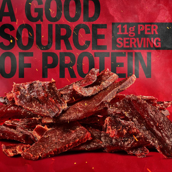 Jack Link's Teriyaki Beef Jerky Half Pounder 8 oz Large Jerky Bag Real Meat Protein Snacks