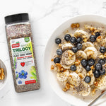 Badia Trilogy Health Seed Blend, Gluten-Free, High Fiber, Omega-3, 21 oz, Flax, Chia, Hemp Seeds