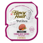 purina fancy feast petites tender beef entree with carrots in gravy gourmet wet cat food (pack of 12) 2.8 oz. tubs
