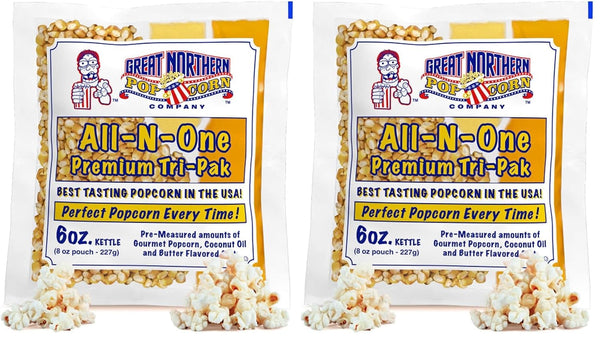 Case of 12 Pre-Measured Popcorn Packs for 6-Ounce Kettle Popcorn Machines