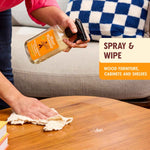 Aunt Fannie's All-Purpose Wood Spray Cleaner: No-Wax Formula, Lemon Scent, 16.9 Ounces