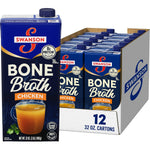 Swanson S Chicken Bone Broth, 32 oz Carton, 100% Natural, Non-GMO, 8g Protein Per Cup
