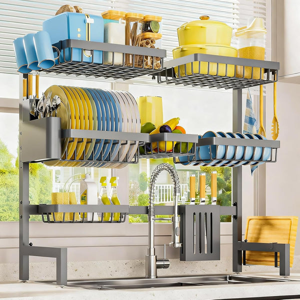 Sakugi Dish Drying Rack for Kitchen Counter Storage and Organization