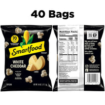 Smartfood White Cheddar Popcorn, 0.625 Ounce, 40 Count Bag, No Artificial Flavors or Preservatives