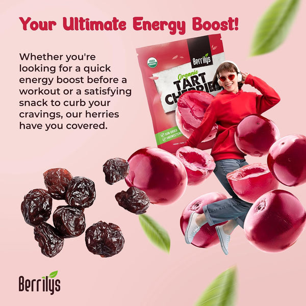 Organic Dried Tart Cherries for Snacking and Baking