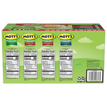 motts no sugar added applesauce variety pack, 4 flavors - apple, strawberry, cinnamon & blueberry, made from real fruit, 20 pack