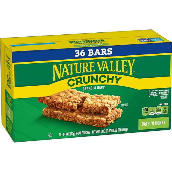 Nature Valley Crunchy Oats 'n Honey Granola Bars, 60 Count, 44.7 OZ Box