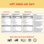 MadeGood Mornings Soft-Baked Oat Bars Variety Pack, 30 count, certified organic, gluten-free, vegan, kosher, non-GMO
