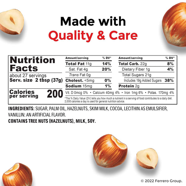 Nutella Hazelnut Spread, Creamy Breakfast Favorite, 35.3 oz Jar
