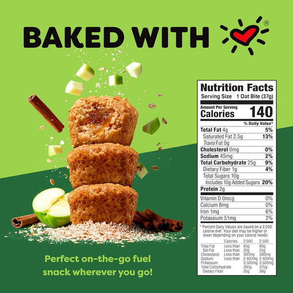 Bobo's Oat Bites Variety Pack, 30 Count, 1.3 oz Bites, Gluten Free Whole Grain Rolled Oats