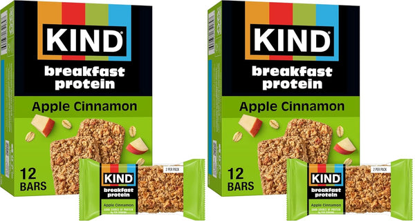KIND Breakfast Protein Bars, Dark Chocolate Cocoa, Gluten Free, Low Sodium, 6 Count