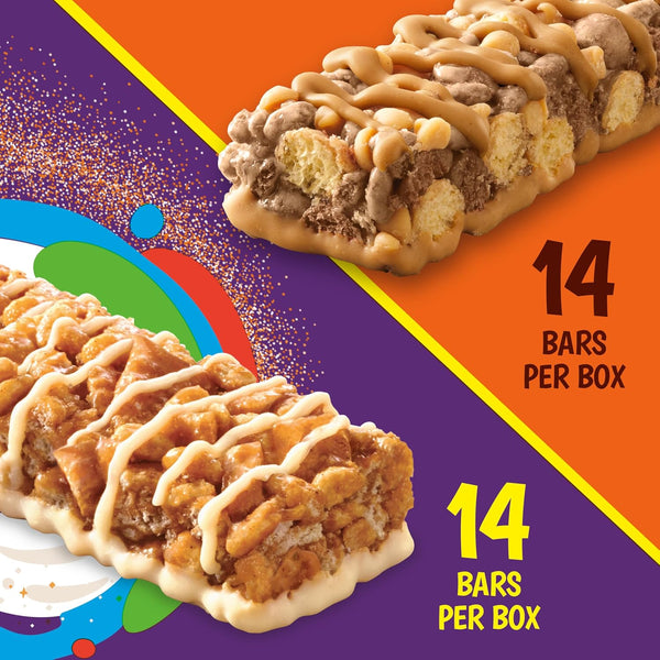 Cinnamon Toast Crunch and REESE'S PUFFS Cereal Bars Value Pack 28 Ct 23.8 oz