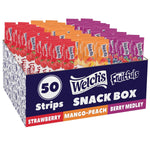 Welch's Fruitfuls Fruit Strips, Dried Fruit Snacks, Berry Medley, Mango Peach, Strawberry, 0.5oz, Pack of 50