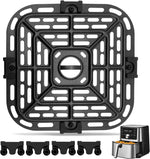 Air Fryer Replacement Tray for Instant Pot Vortex 6 in 1 6 QT Gourmia GAF735 6 QT, Original Air Fryer Accessories Grill Pan Plate Crisper Plate Rack Parts,Dishwasher Safe