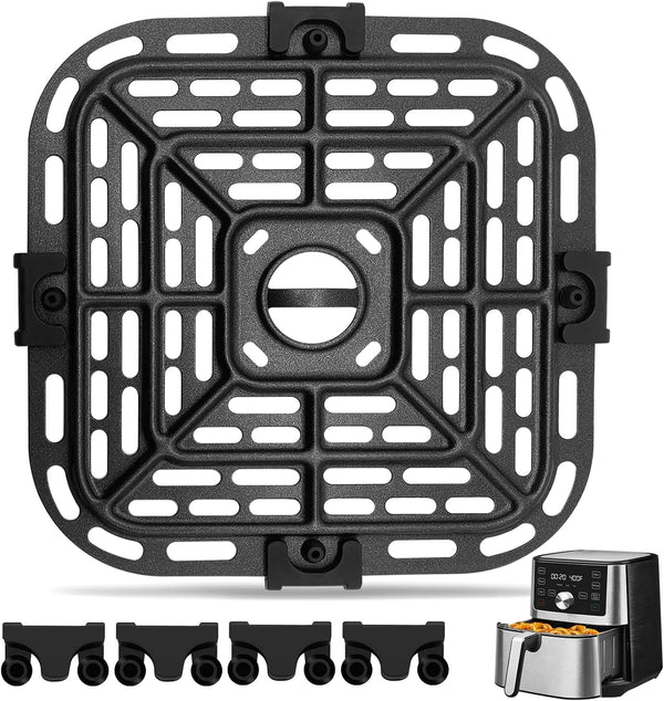 Air Fryer Replacement Tray for Instant Pot Vortex 6 in 1 6 QT Gourmia GAF735 6 QT, Original Air Fryer Accessories Grill Pan Plate Crisper Plate Rack Parts,Dishwasher Safe