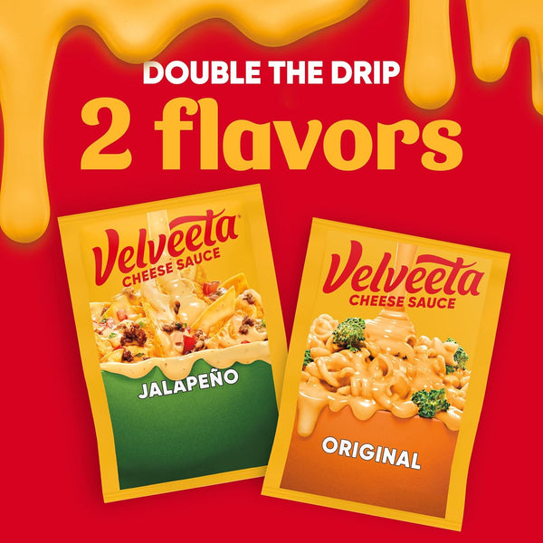 Velveeta Original Cheese Sauce Pouches, 3-Count Box with 4 oz Pouches