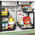 2-Tier Under Sink Organizer for Kitchen and Bathroom Storage